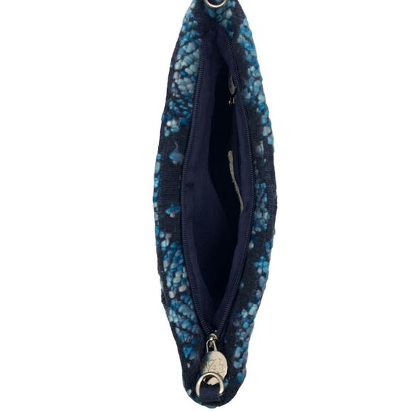 NWT America & Beyond Faux Fur Clutch Lake Effect Blue - Picture 2 of 8